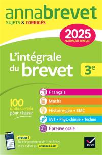 L'intégrale du nouveau brevet 3e : 2025