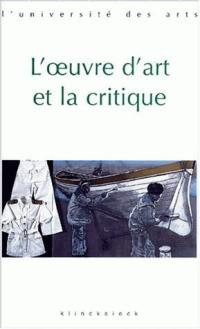 L'oeuvre d'art et la critique