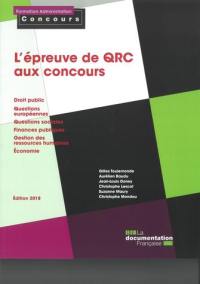 L'épreuve de QRC aux concours