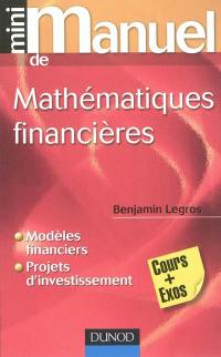 Mini-manuel mathématiques financières : cours + exos