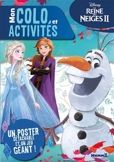 La reine des neiges II : mon colo et activités : un poster détachable et un jeu géant !