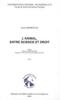 L'animal, entre science et droit