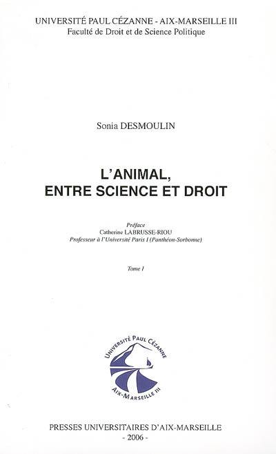 L'animal, entre science et droit