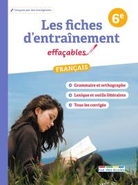 Les fiches d'entraînement effaçables : français 6e