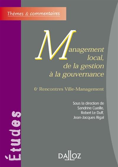 Management local, de la rencontre à la gouvernance