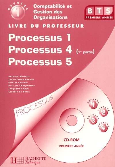 Comptabilité et gestion des organisations, BTS 2e année. Vol. 1. Processus 1 : gestion comptable des opérations commerciales. Processus 4 : production et analyse de l'information financière, 1re partie. Processus 5 : gestion des immobilisation et des investissments