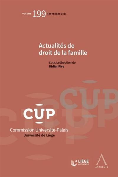 Actualités de droit de la famille