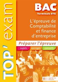 L'épreuve de comptabilité et finance d'entreprise, bac terminale STG