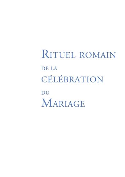 Rituel romain de la célébration du mariage