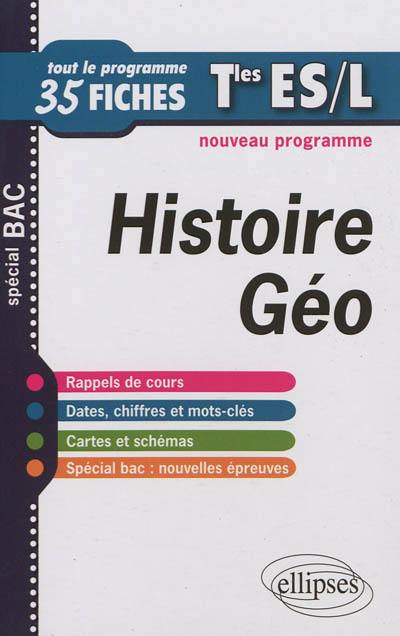 Histoire géo, terminales ES, L : tout le programme en 35 fiches