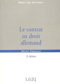 Le contrat en droit allemand