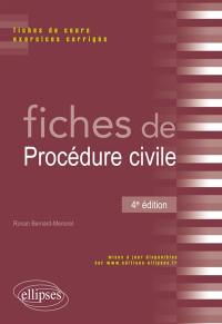 Fiches de procédure civile : rappels de cours et exercices corrigés