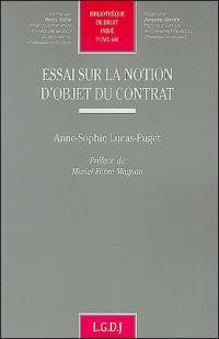 Essai sur la notion d'objet du contrat