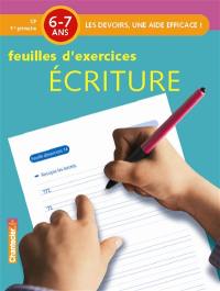 Ecriture, 6-7 ans, CP-1re primaire : feuilles d'exercices