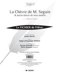 La chèvre de M. Seguin & autres lettres de mon moulin, écrit par Alphonse Daudet : le fichier de l'élève