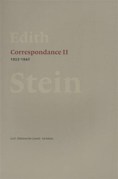 Correspondance. Vol. 2. 1933-1942