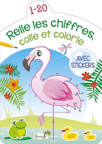 Relie les chiffres, colle et colorie : 1-20