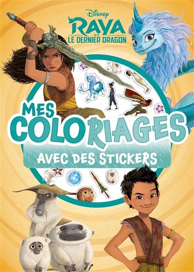 Raya et le dernier dragon : mes coloriages avec des stickers