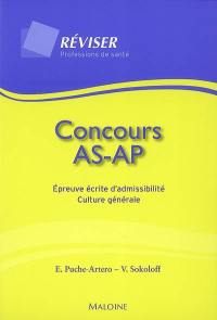 Concours AS-AP, épreuve écrite d'admissibilité : culture générale