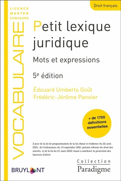 Petit lexique juridique : mots et expressions