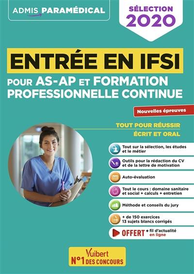 Entrée en IFSI pour AS-AP et formation professionnelle continue : tout-en-un : sélection 2020