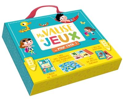 Ma valise de jeux... : pour l'été ! : bloc de jeux, mistigri, petits chevaux, jeu d'échelles et serpents !