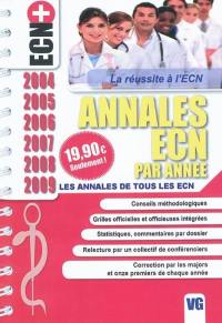 Annales ECN par année : les annales de tous les ECN : 2004, 2005, 2006, 2007, 2008, 2009