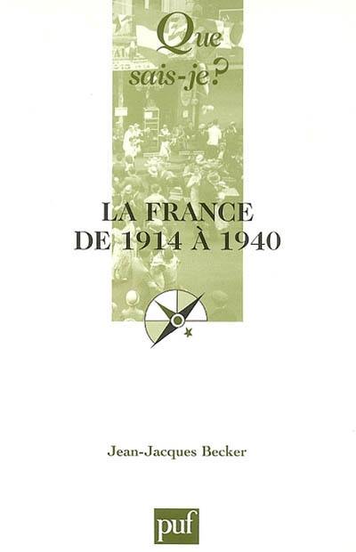 La France de 1914 à 1940