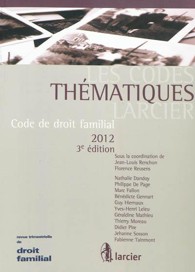 Code de droit familial 2012