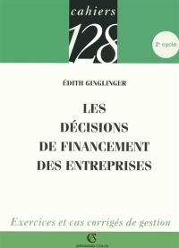 Les décisions de financement des entreprises