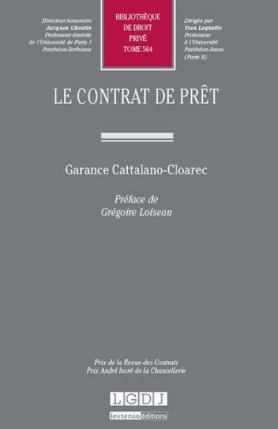 Le contrat de prêt