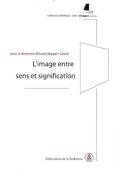 L'image entre sens et signification