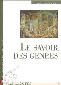 Le savoir des genres