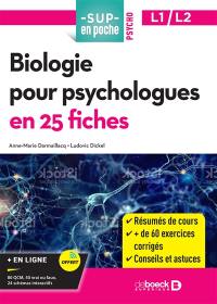 Biologie pour psychologues en 25 fiches