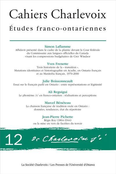 Etudes franco-ontariennes no. 12