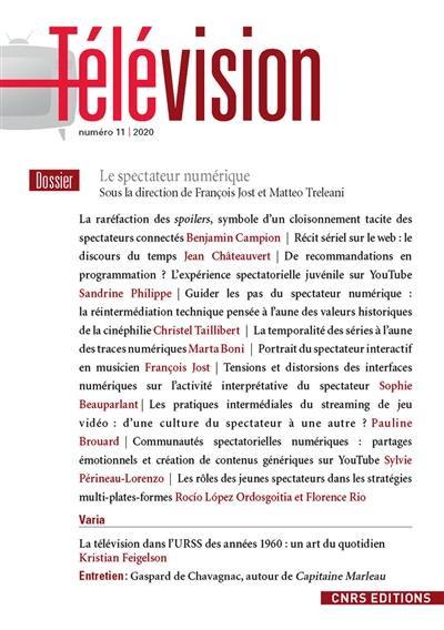 Télévision, n° 11. Le spectateur numérique