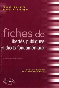 Fiches de libertés publiques et droits fondamentaux : rappels de cours et exercices corrigés