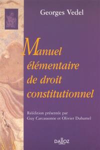 Manuel élémentaire de droit constitutionnel