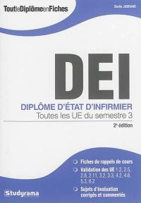 DEI, diplôme d'Etat d'infirmier : toutes les UE du semestre 3