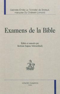 Examens de la Bible