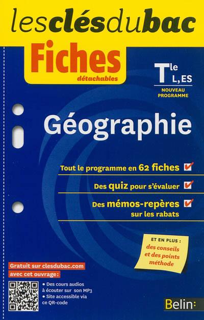 Géographie terminale L, ES : nouveau programme