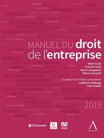 Manuel du droit de l'entreprise 2019