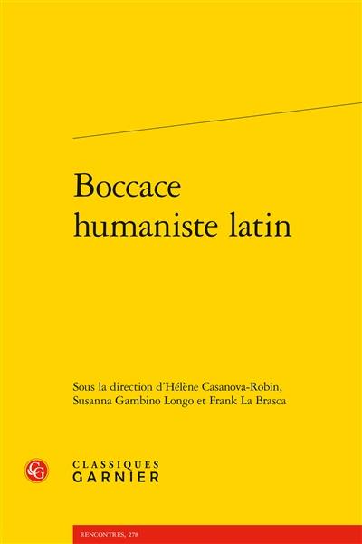 Boccace humaniste latin