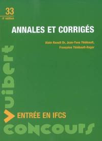 Annales et corrigés : entrée en IFCS