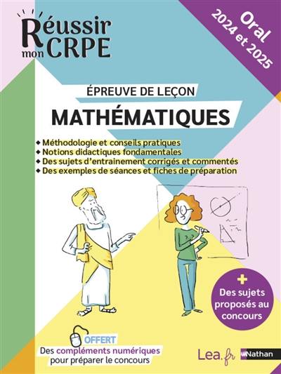 Mathématiques, épreuve de leçon : oral 2024 et 2025