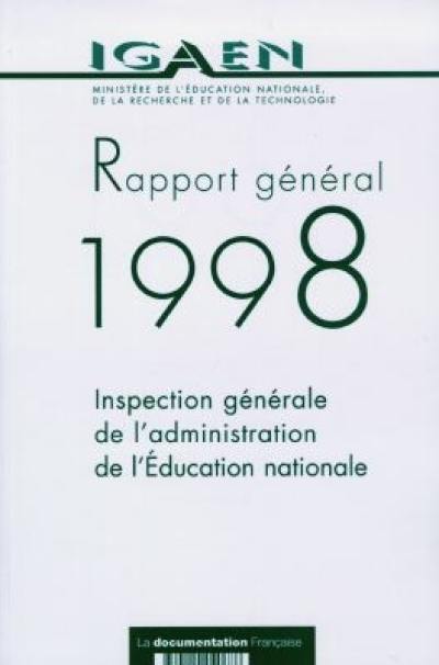 Rapport général 1998