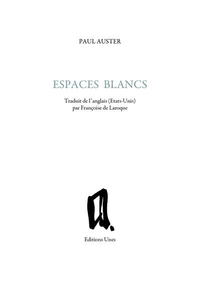 Espaces blancs : une danse pour être lue à haute voix