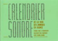 Calendrier sonore de la voix des animaux en France