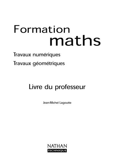 Formation Maths SEGPA : travaux numériques et géométriques