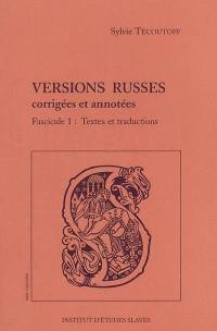 Versions russes corrigées et annotées